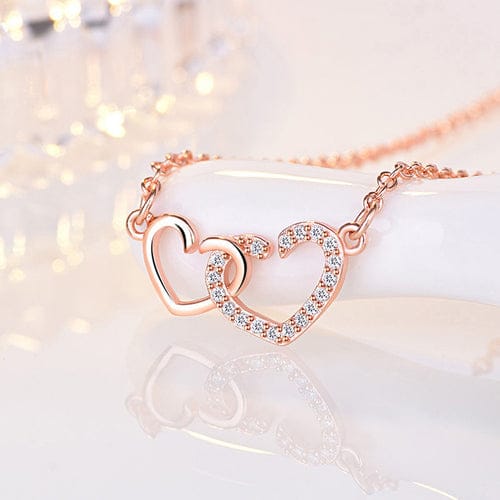 Double Heart Korean Necklace